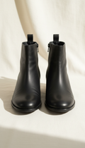 Black Leather Ankle Boots